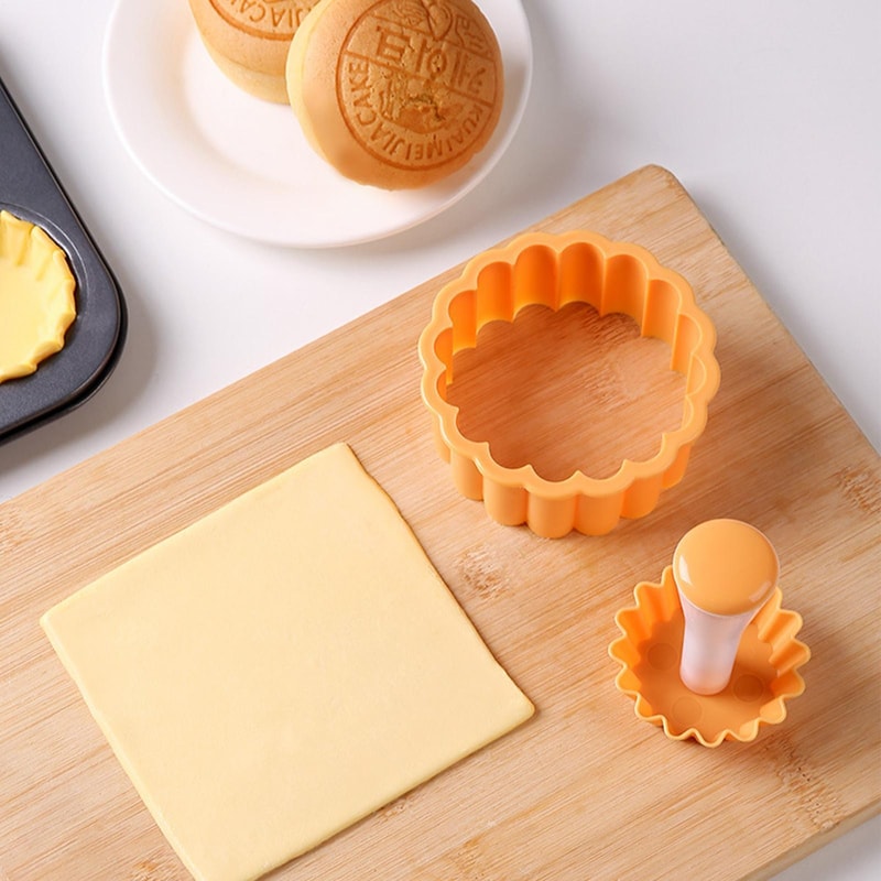 Premium Egg Tart Tamper Set with Double-Sided Pastry Mold Perfect Baking Tool