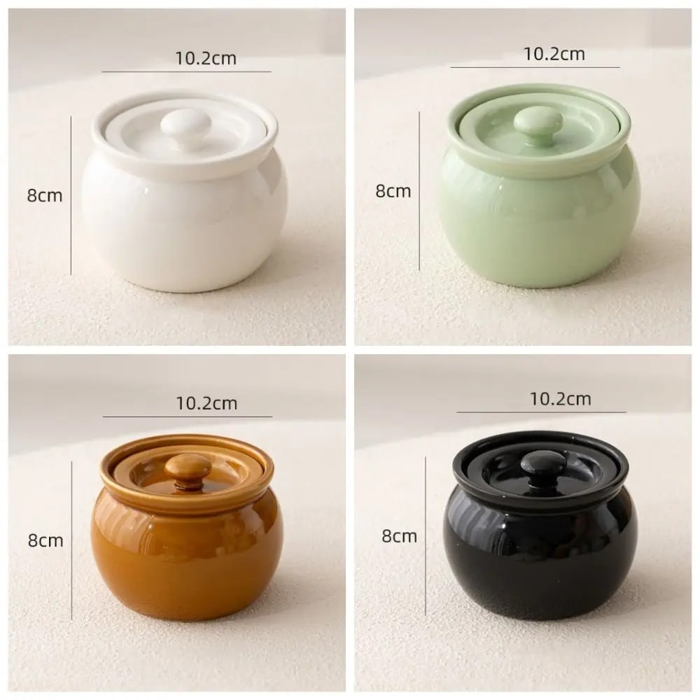 Ceramic Single Serve Stew Pot Small Ceramic Soup Pot For One Person Food Grade Non Stick Cooking 1