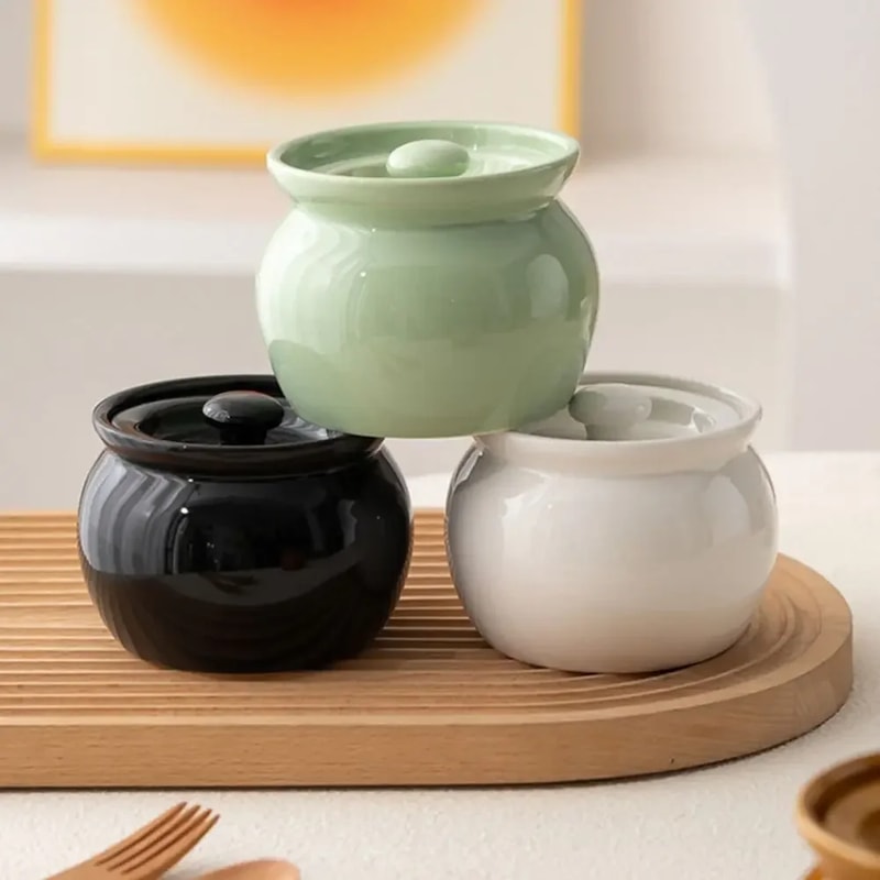 Ceramic Single Serve Stew Pot Small Ceramic Soup Pot For One Person Food Grade Non Stick Cooking 4