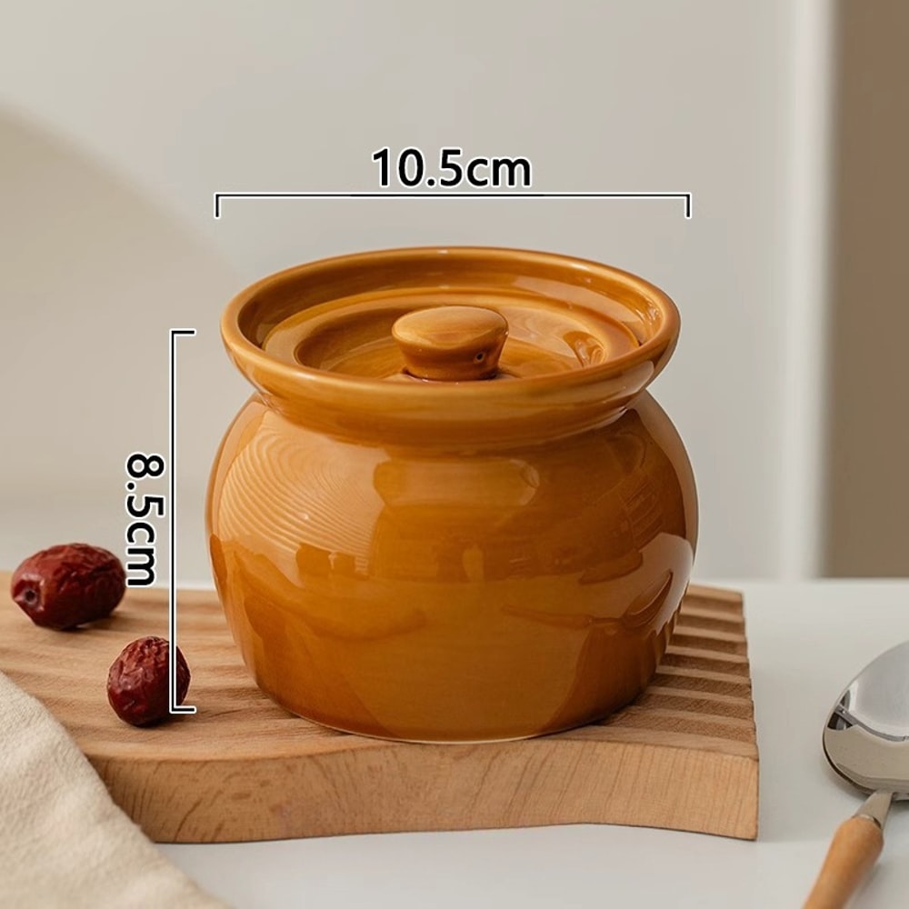 Ceramic Single Serve Stew Pot Small Ceramic Soup Pot For One Person Food Grade Non Stick Cooking 7