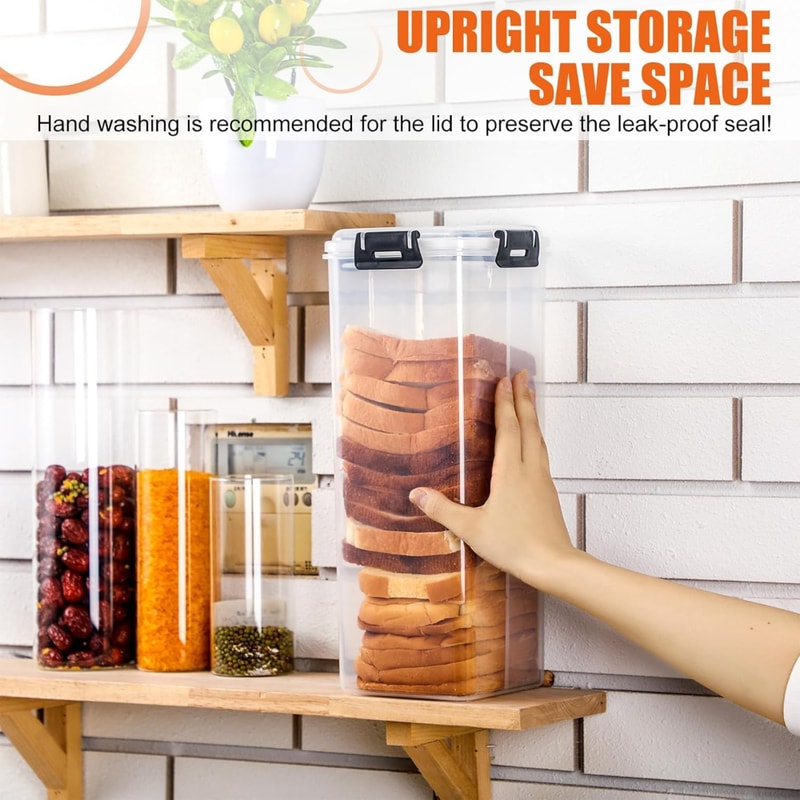 Premium Bread Storage Box with Airtight Sealing Lid Sandwich Loaf Keeper