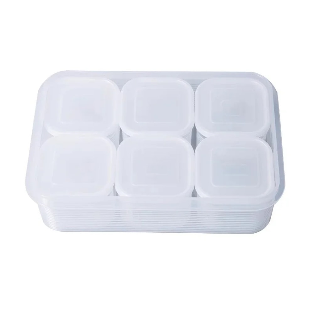 Premium Multi Grid Refrigerator Storage Box Fresh Keeping Produce Organizer with Lid