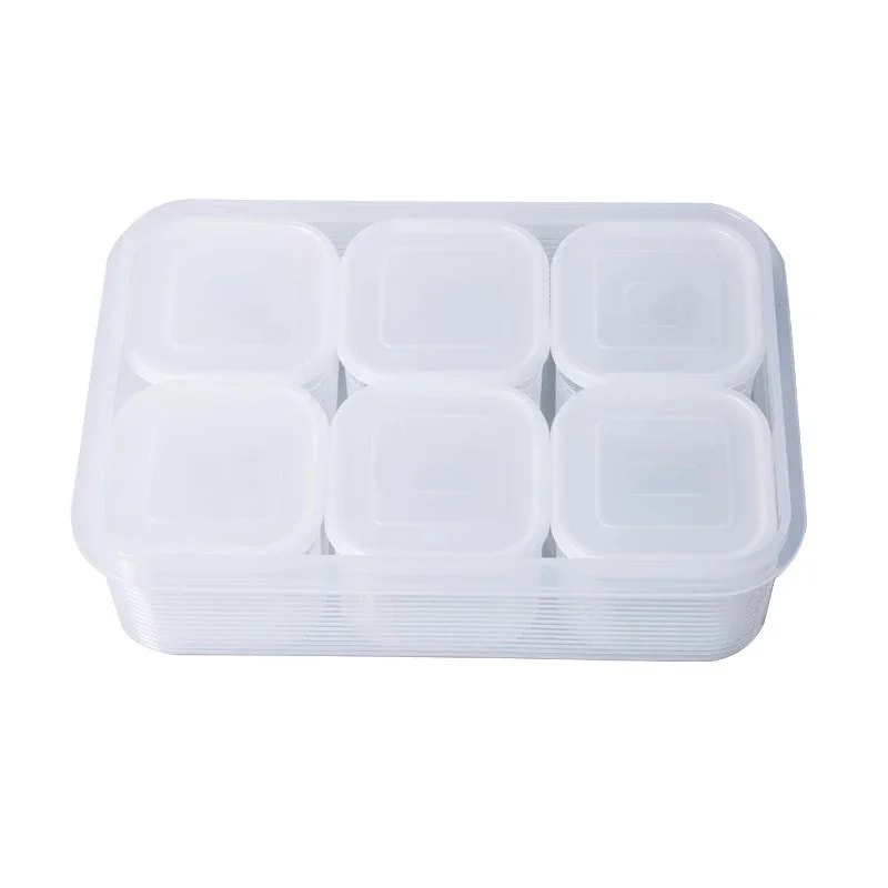Premium Multi Grid Refrigerator Storage Box Fresh Keeping Produce Organizer with Lid