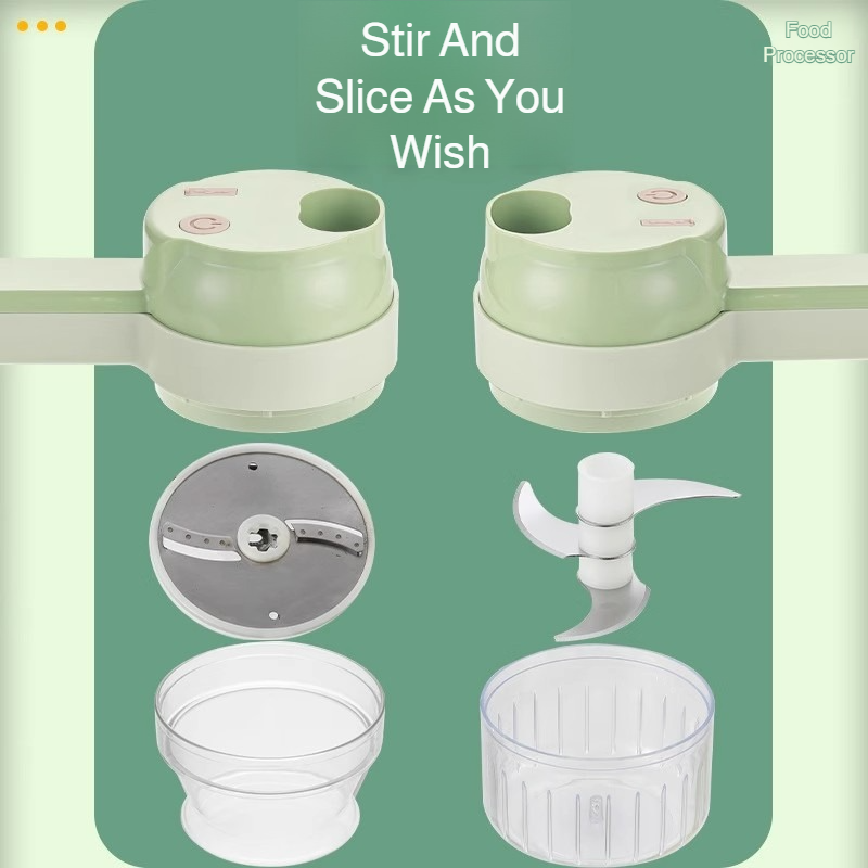 Premium Handheld Electric Food Chopper Wireless Vegetable Cutter with Garlic Masher Tool