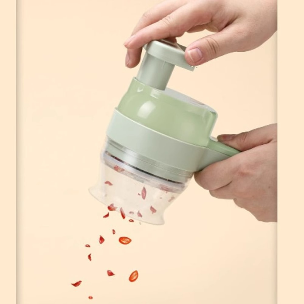 Premium Handheld Electric Food Chopper Wireless Vegetable Cutter with Garlic Masher Tool