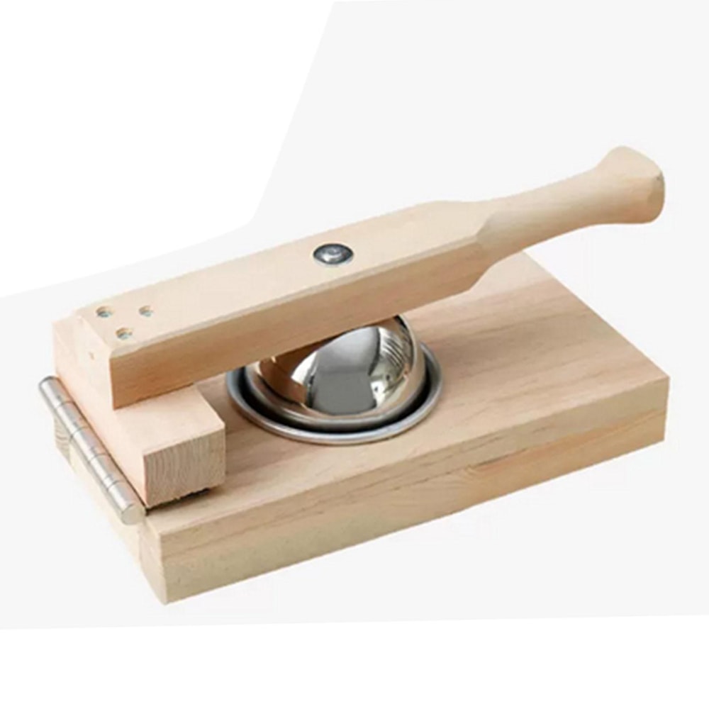 Multi-Use Mochi Maker Dumpling Wrapper Tool Wooden Pastry Press for Perfect Homemade Treats