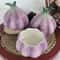 Purple Garlic Ceramic Storage Jar Decorative Kitchen Canister With Lid For Candy Nuts Spices 0