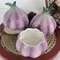 Purple Garlic Ceramic Storage Jar Decorative Kitchen Canister With Lid For Candy Nuts Spices 0