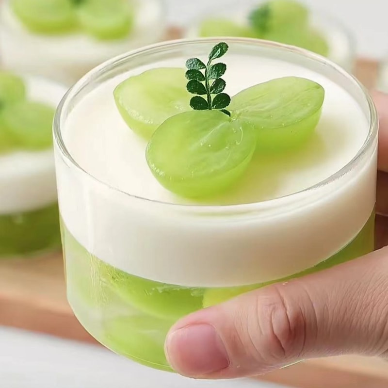 Elegant Clear Glass Dessert Bowls Set Heat Resistant Mini Serving Cups For Pudding Ice Cream Sauces 1