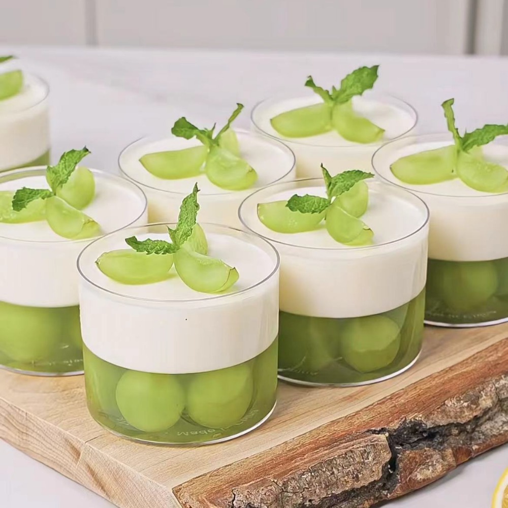 Elegant Clear Glass Dessert Bowls Set Heat Resistant Mini Serving Cups For Pudding Ice Cream Sauces 4