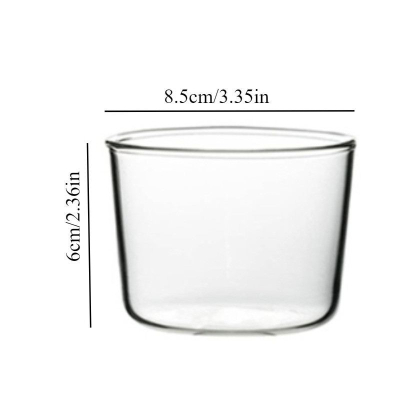 Elegant Clear Glass Dessert Bowls Set Heat Resistant Mini Serving Cups For Pudding Ice Cream Sauces 6