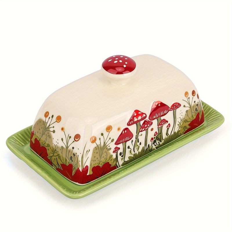 Premium Ceramic Butter Dish with Lid Dishwasher, Microwave, Oven Freezer Safe Butter Keeper