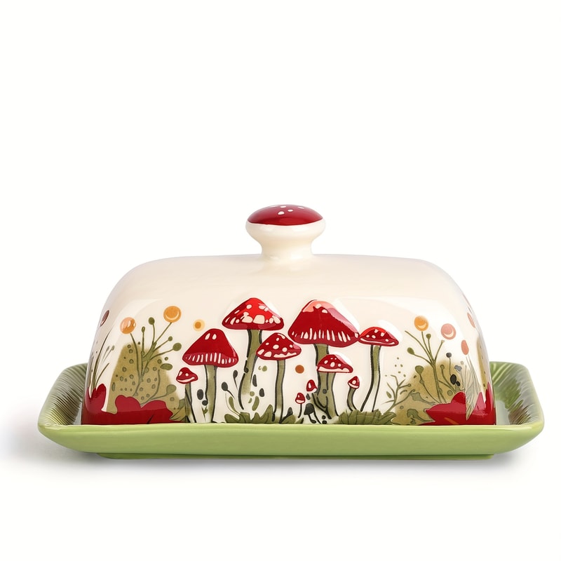 Premium Ceramic Butter Dish with Lid Dishwasher, Microwave, Oven Freezer Safe Butter Keeper