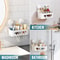 NoDrill Corner Shower Shelf With Suction Cup Storage For Shampoo Makeup Organizer 5
