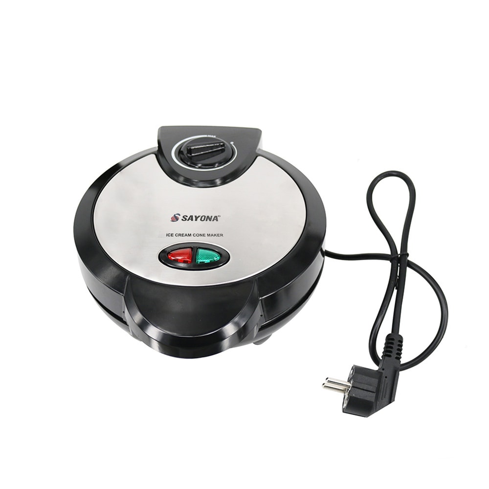 Premium Electric Ice Cream Cone Waffle Bowl Maker Nonstick Dessert Iron