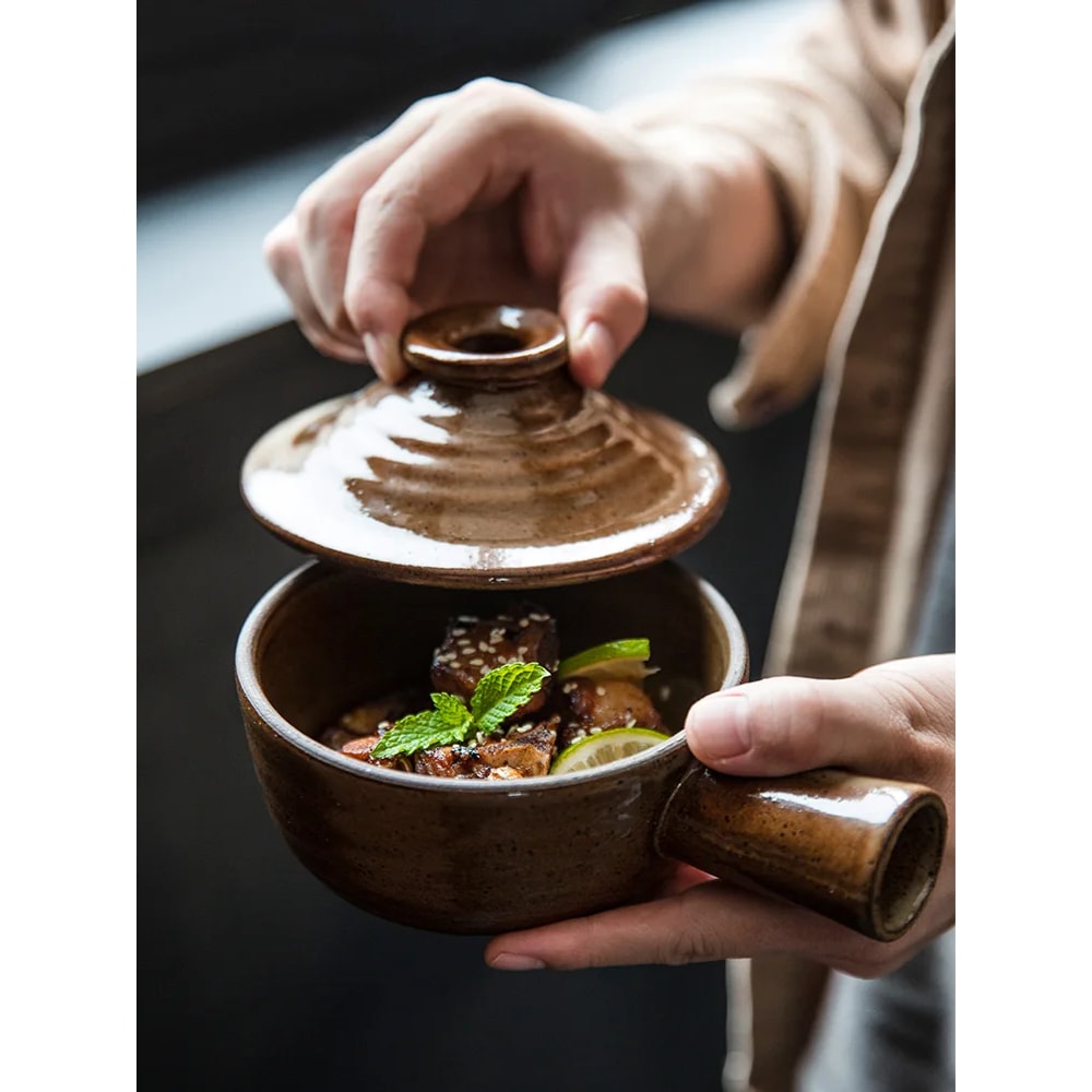 Premium Ceramic Clay Casserole Clay Pot Cooking Pot With Lid Heat Resistant Stew Rice Soup Porridge 1
