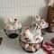 Rustic Hen-Shaped Ceramic Egg Holder with Lid Farmhouse Kitchen Organizer