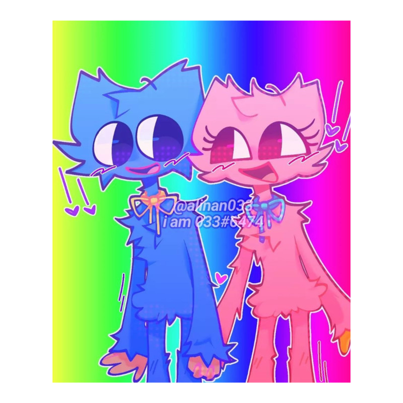 Poppy playtime huggy wuggy and kissy missy          .png