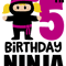 Ninja Kidz Girl Birthday 5th .png
