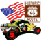 Yellow Buggy. American flag. Route 66  .png
