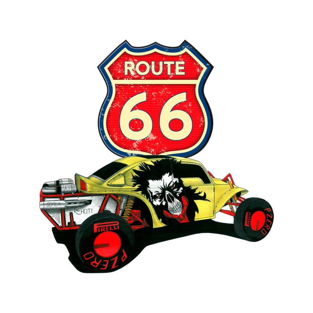 Yellow Buggy. Route 66 .png