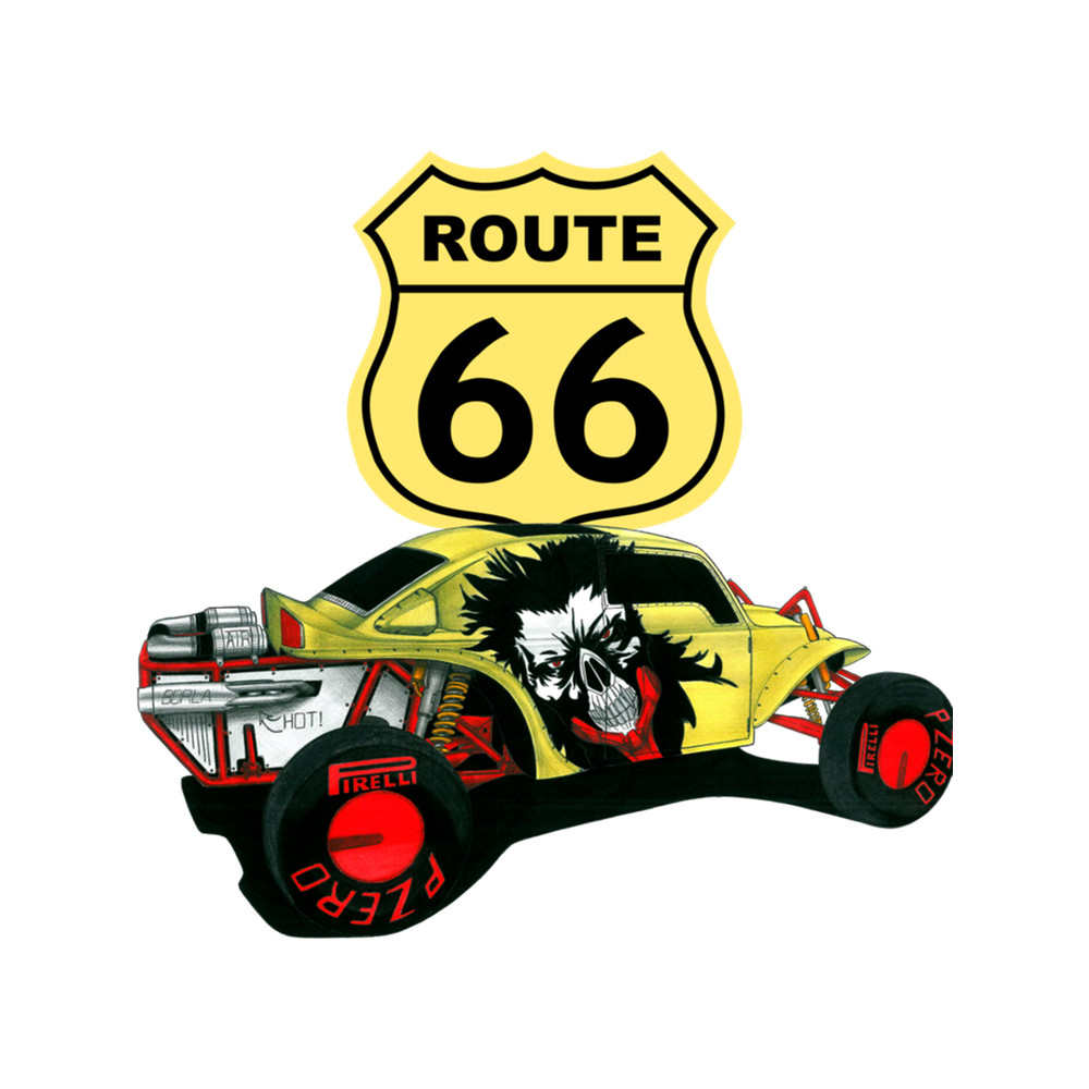 Yellow Buggy. Route 66 .png