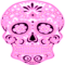 Pink Neon Skull .png