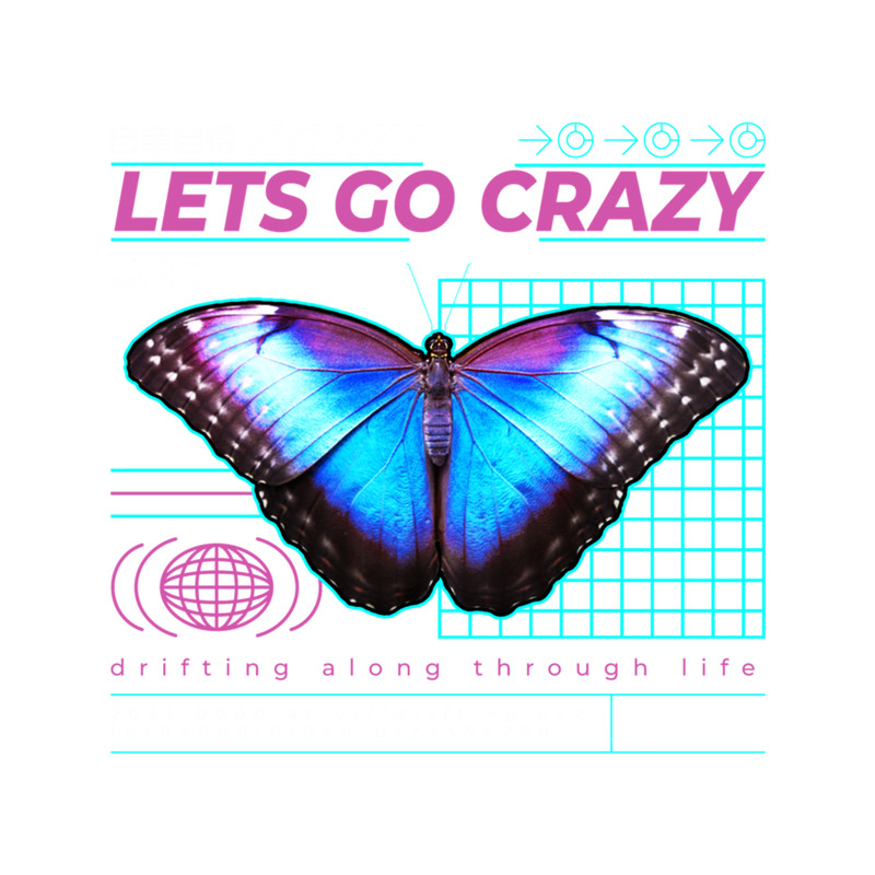 Urban Lets Glow Crazy Butterfly Birthday .png