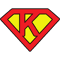 Superman With Your Name - First Letter Of Your Name - Letter K .png