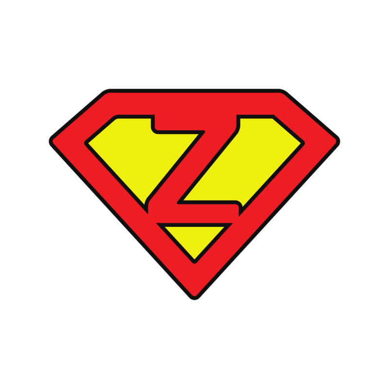 Superman With Your Name - First Letter Of Your Name - Letter Z .png