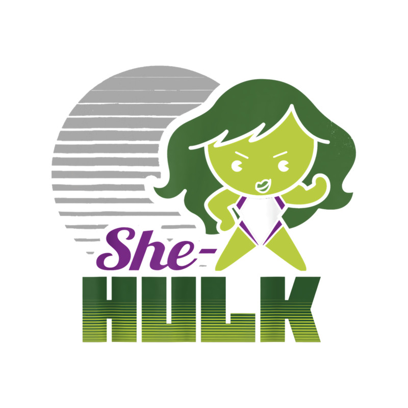 She Huk Strong Cute Kawaii Flew Logo .png