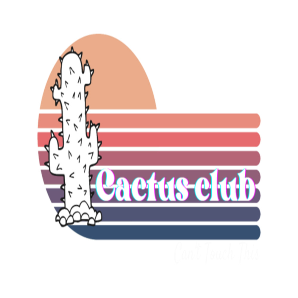 The cactus club cute retro sunset .png