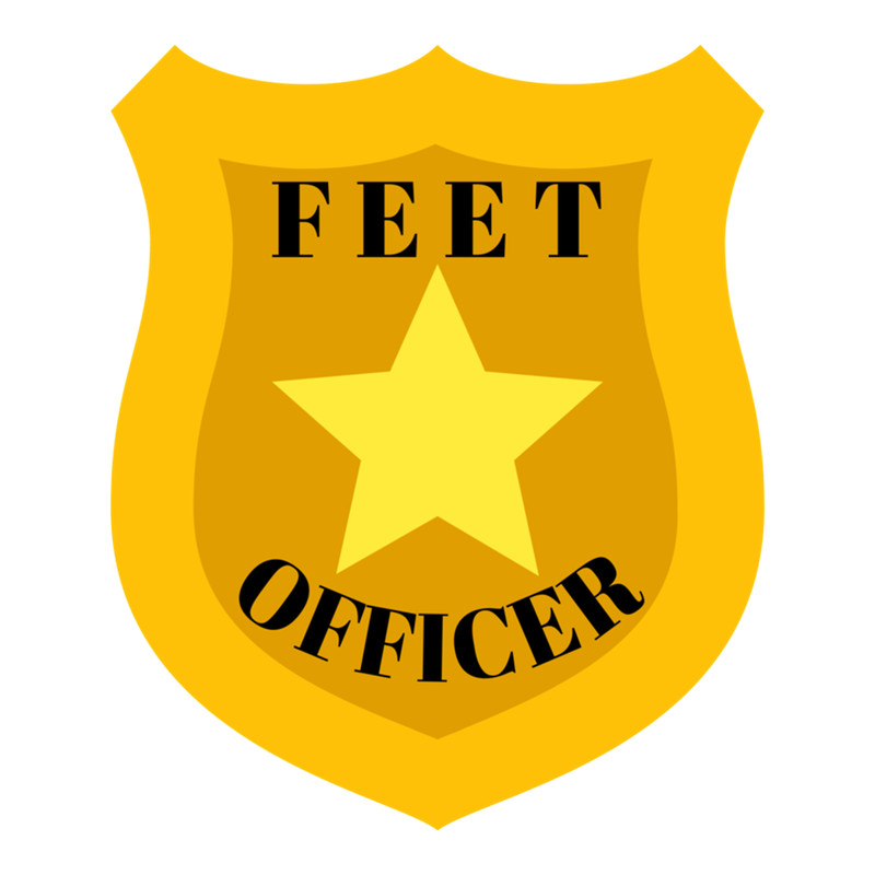 Feet Officer Yellow Star Badge - Feet Fetish .png