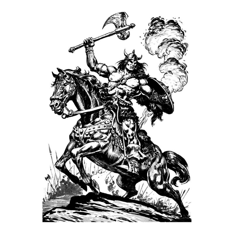 Barbarian conan riding horse Hero Adult  .png