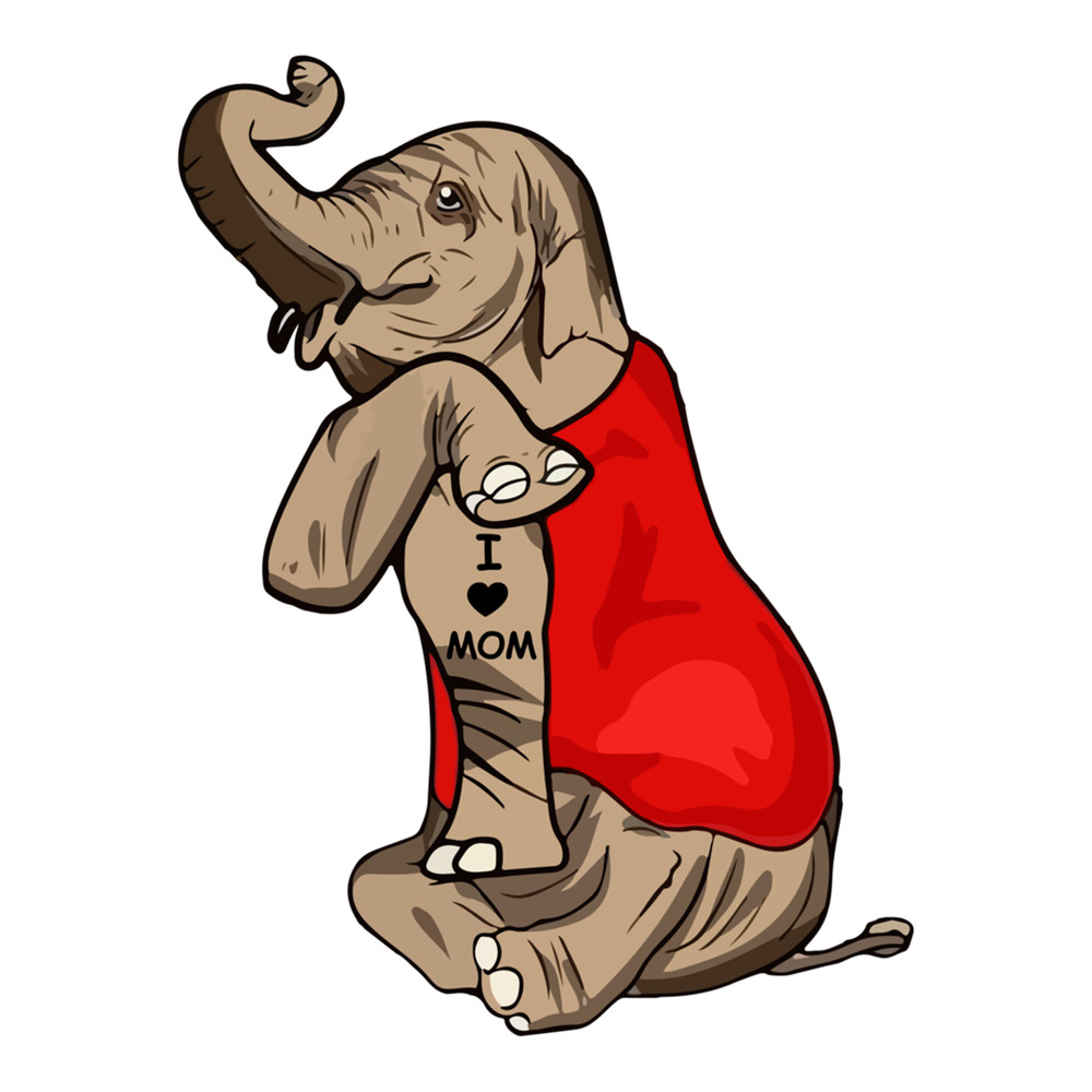 Elephant Lover Elephant I Love Mom .png