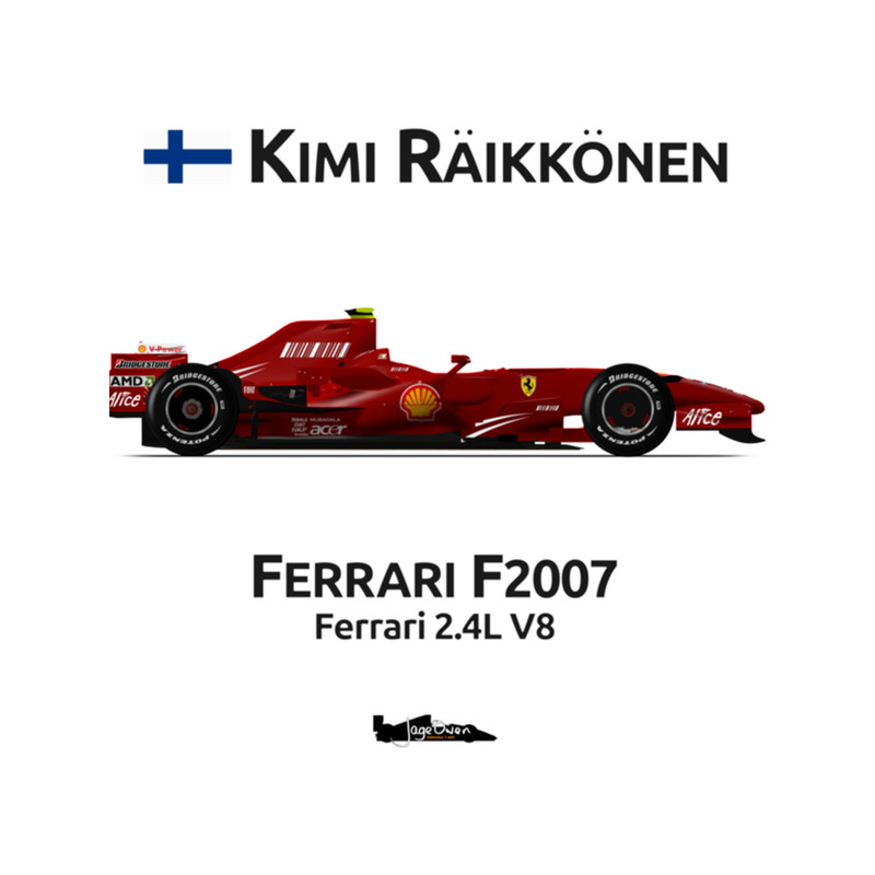 Kimi Raikkonen - F2007 F1 Raikkonen F1 raikkonen Phonecase F1 raikkonen gift.png