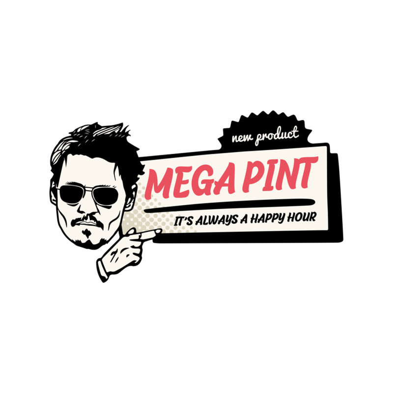A Mega Pint - Johnny Depp Happy Hour .png