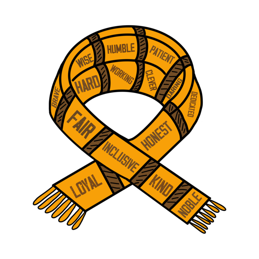 Loyal, Inclusive, Kind, Fair, Honest, Humble Scarf .png