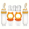 Soft Silicone Feeding Bottle With Spoon Fruit Feeder Pacifier With Nipples Baby Feeding Set 5