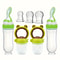 Soft Silicone Feeding Bottle With Spoon Fruit Feeder Pacifier With Nipples Baby Feeding Set 6