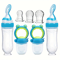 Soft Silicone Feeding Bottle With Spoon Fruit Feeder Pacifier With Nipples Baby Feeding Set 8