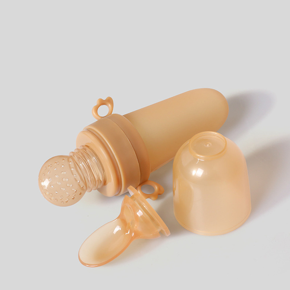 Newborn Baby Training Rice Squeezing Feeding Bottle Silicone Safe Useful Tableware Cereal Food Spoo 0