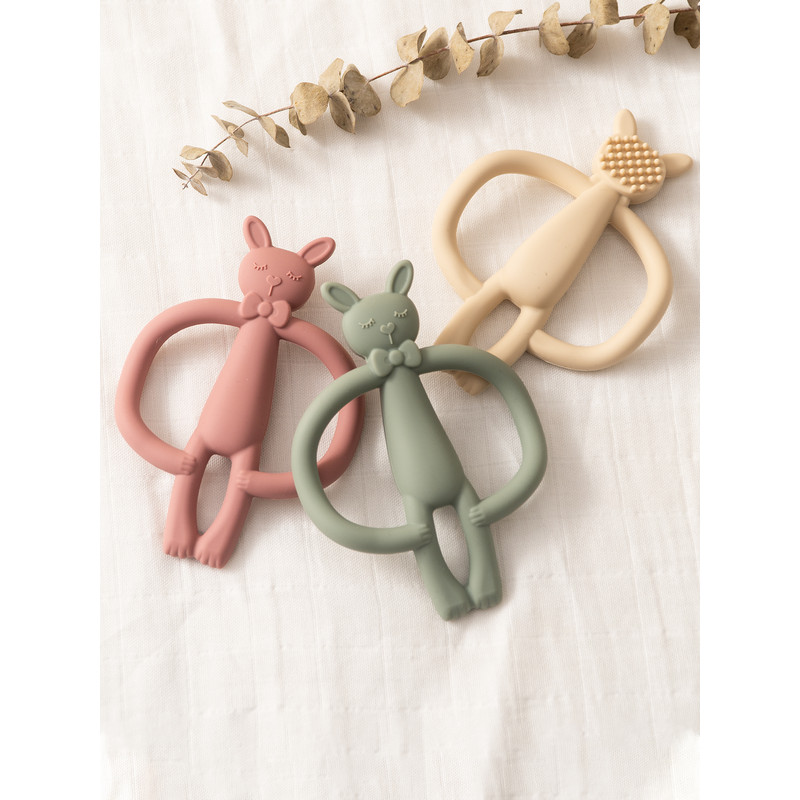 Toys Teething Infant Chewing Toy, Color Kids Silicone Teether, Gifts Newborn Cartoon Rabbit Teether