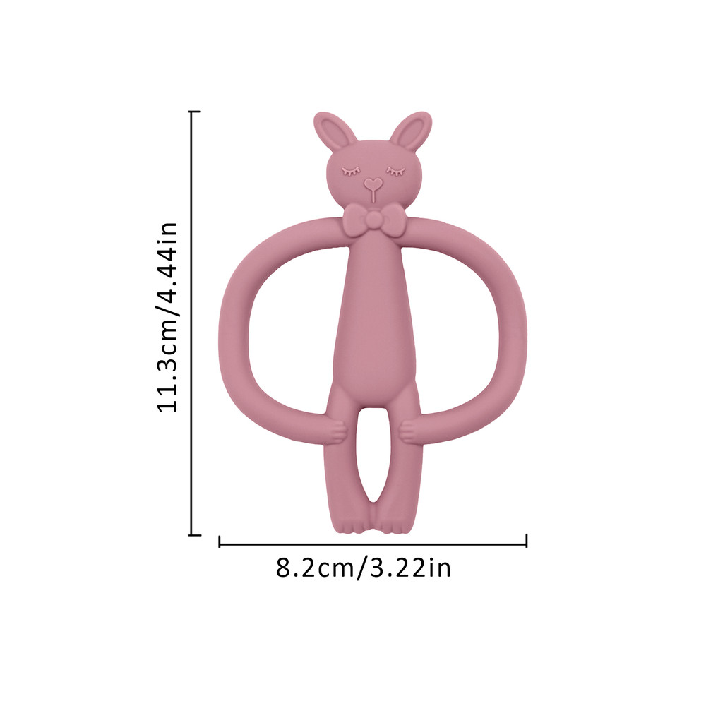 Toys Teething Infant Chewing Toy, Color Kids Silicone Teether, Gifts Newborn Cartoon Rabbit Teether