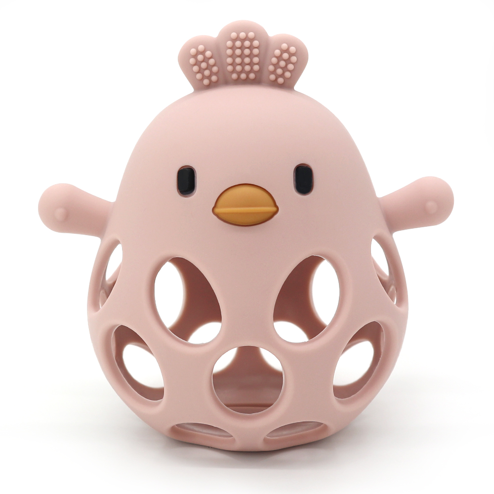 Cartoon Chick Shape Baby Toys, Chewing Training Baby Products, Baby Silicone Teether Toys