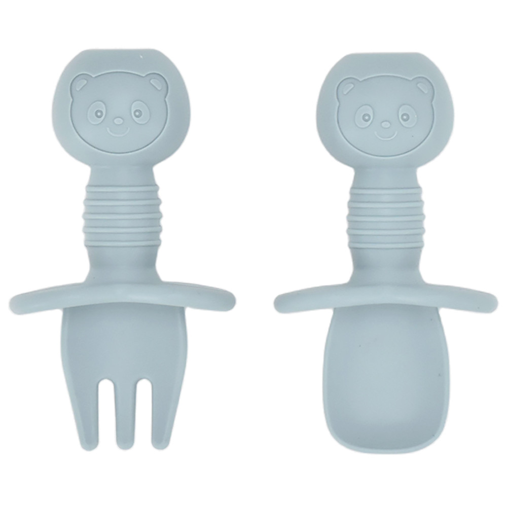 Retro Kids Plate Smile Face Baby Tableware Set Baby Safe Silicone Dining Plate Solid Cute Cartoon C 26