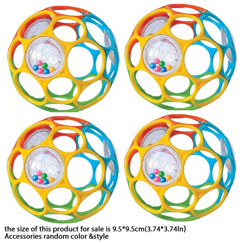 Educational Sensory Toy for Infants, Soft Baby Grasping Ball, Random Color Rattles with Bell Ball Early Education Play