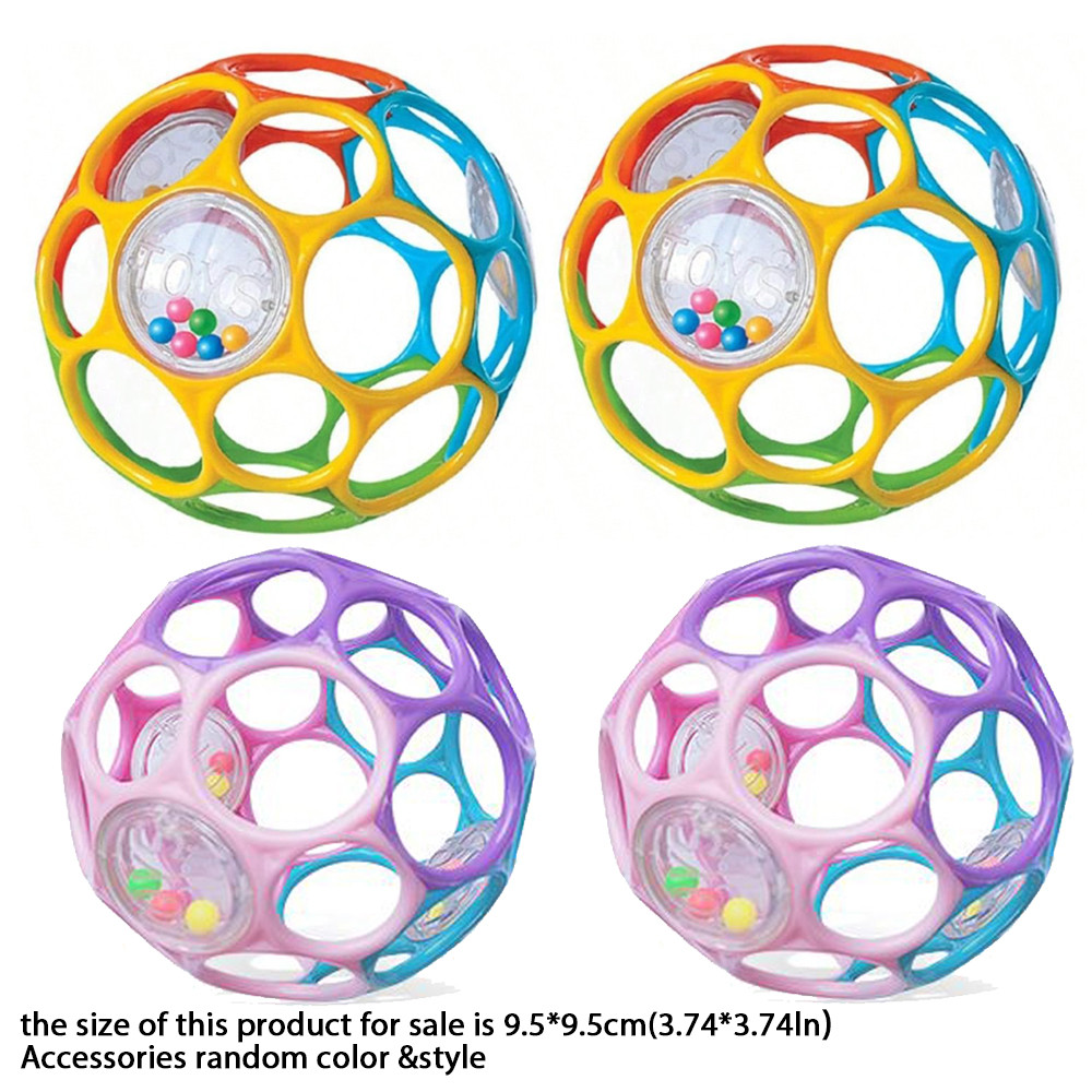 Educational Sensory Toy for Infants, Soft Baby Grasping Ball, Random Color Rattles with Bell Ball Early Education Play