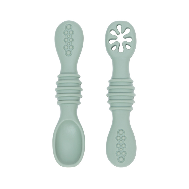 Training Spoon Feeding Tableware Baby Spoon Fork Set Food Grade Silicone Sticky Spoon Children Cutl 6