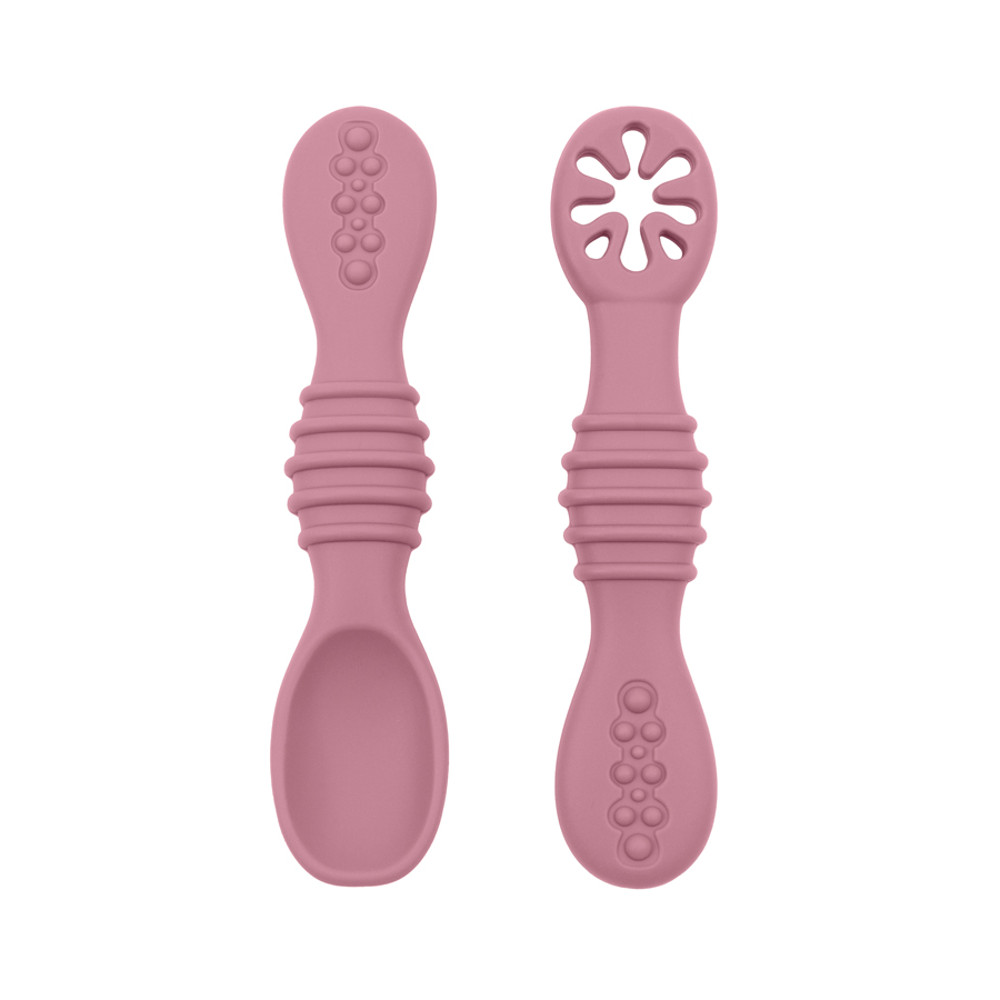 Training Spoon Feeding Tableware Baby Spoon Fork Set Food Grade Silicone Sticky Spoon Children Cutl 10